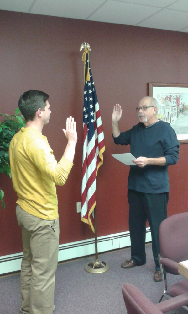 Mr. Tubbs takes the oath of office!